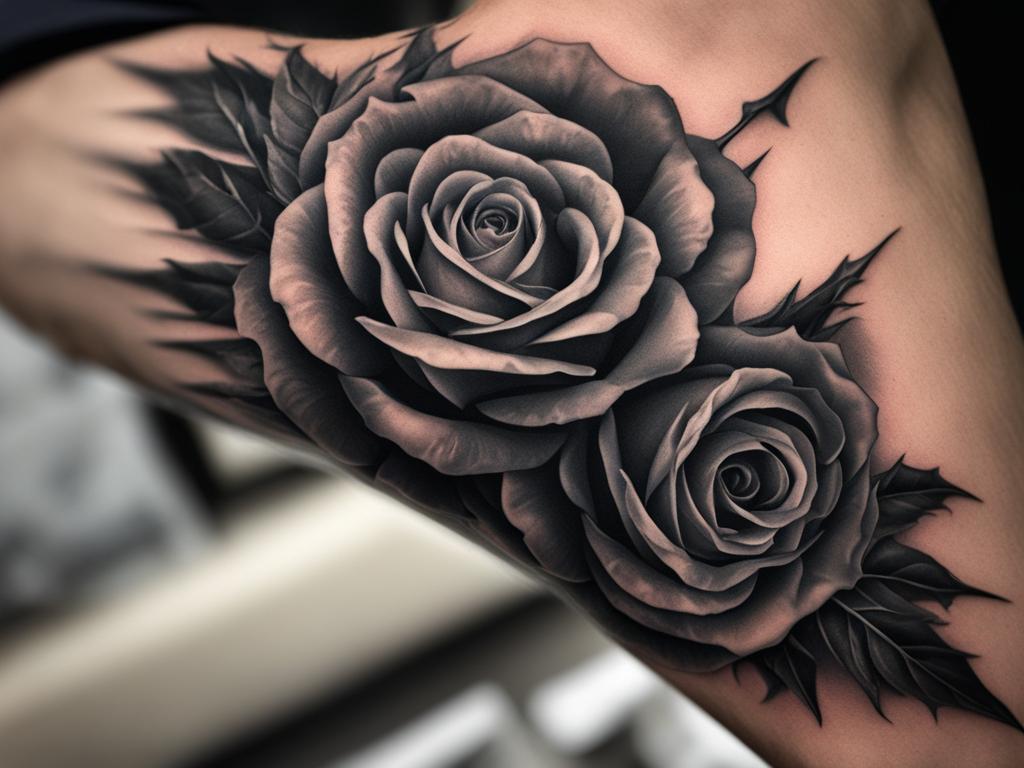 Popular rose tattoo designs for men