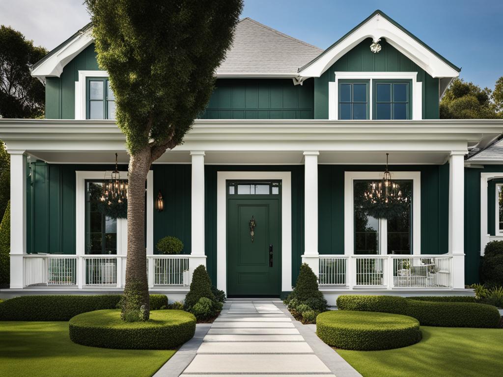 dark olive green exterior house colors