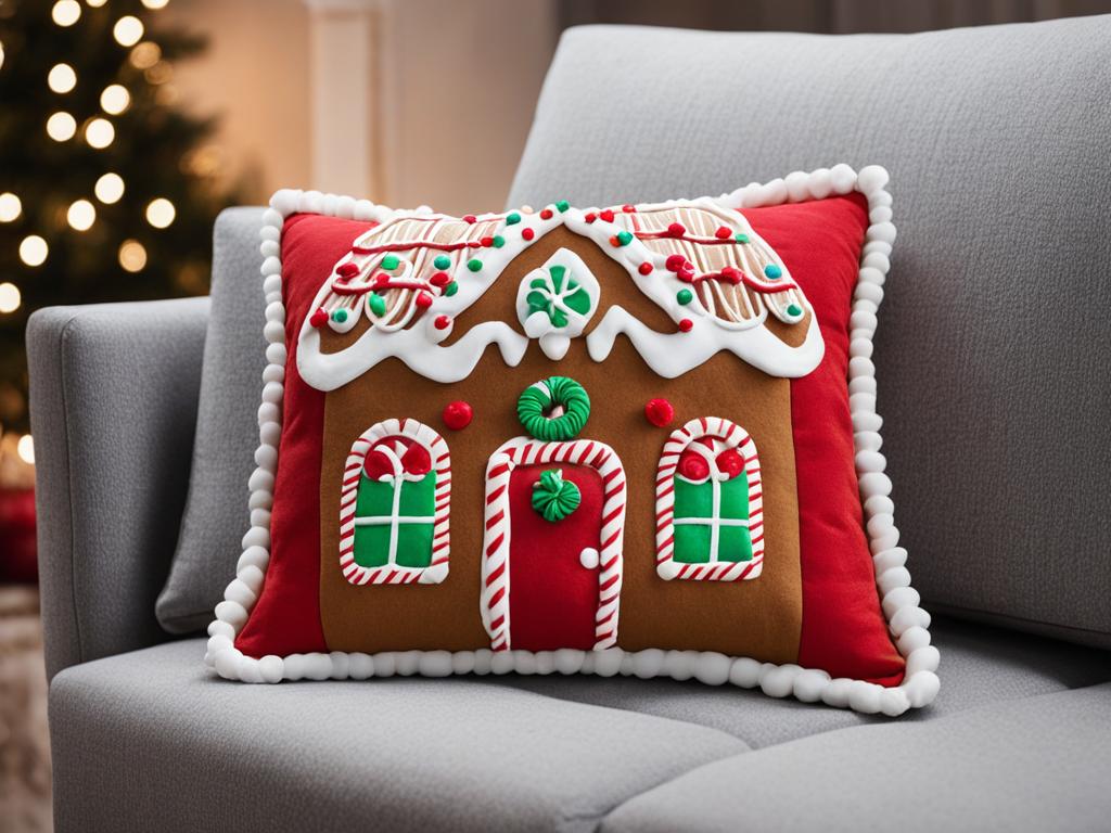 gingerbread house pillow