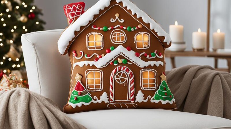 gingerbread house pillow