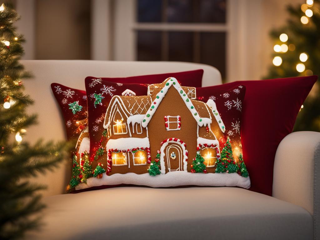 gingerbread house pillows