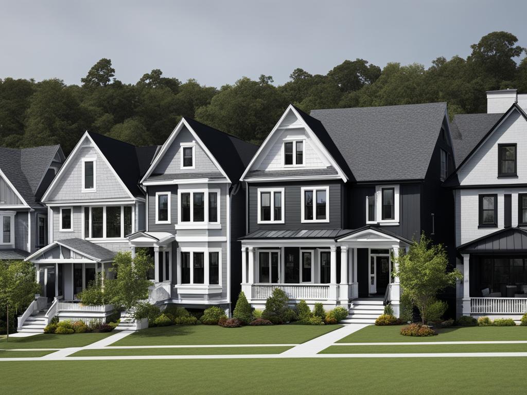 gray houses