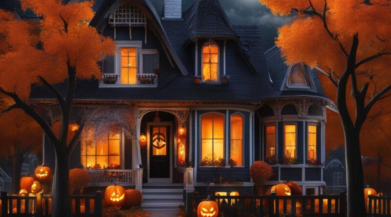 houses decorated for halloween