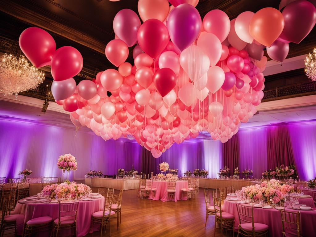 wedding balloon installation