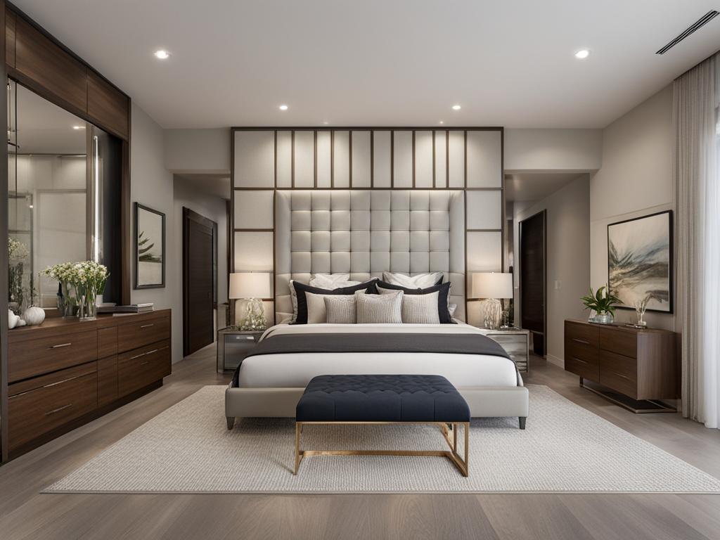 bed placement in master bedroom