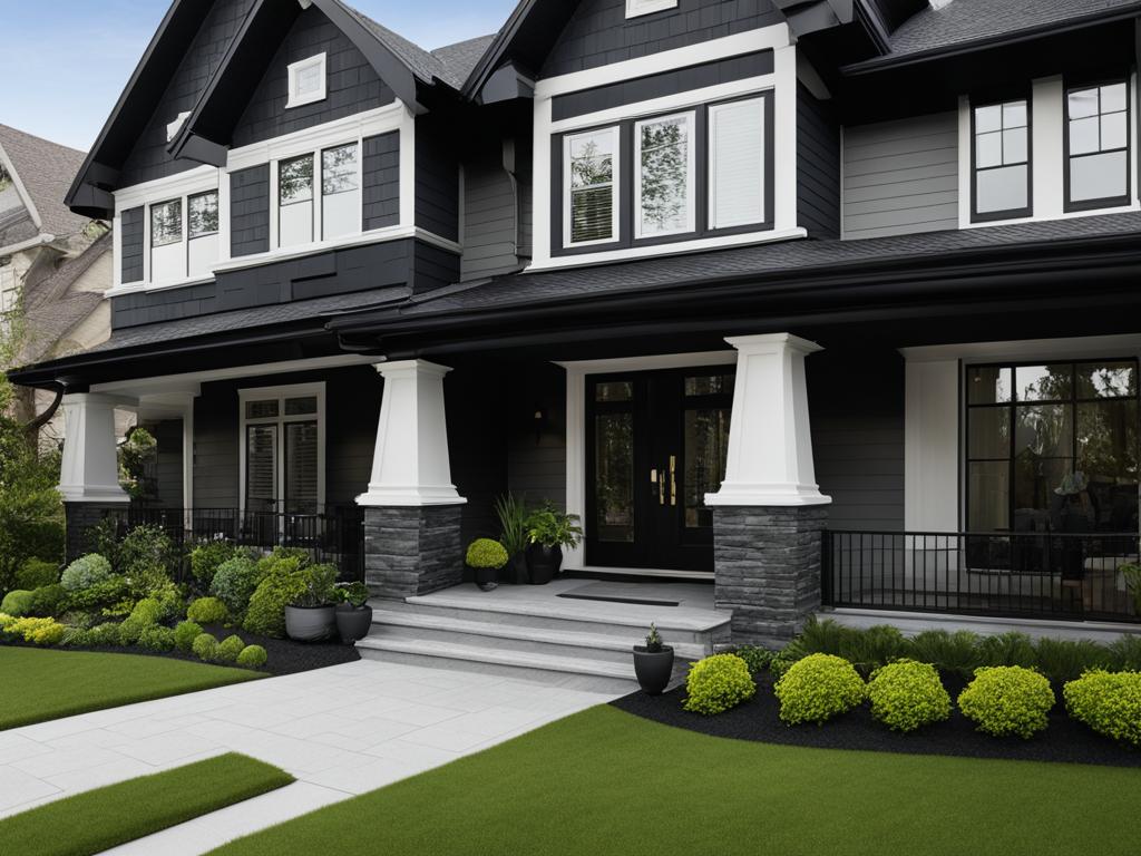 best homes for black gutters