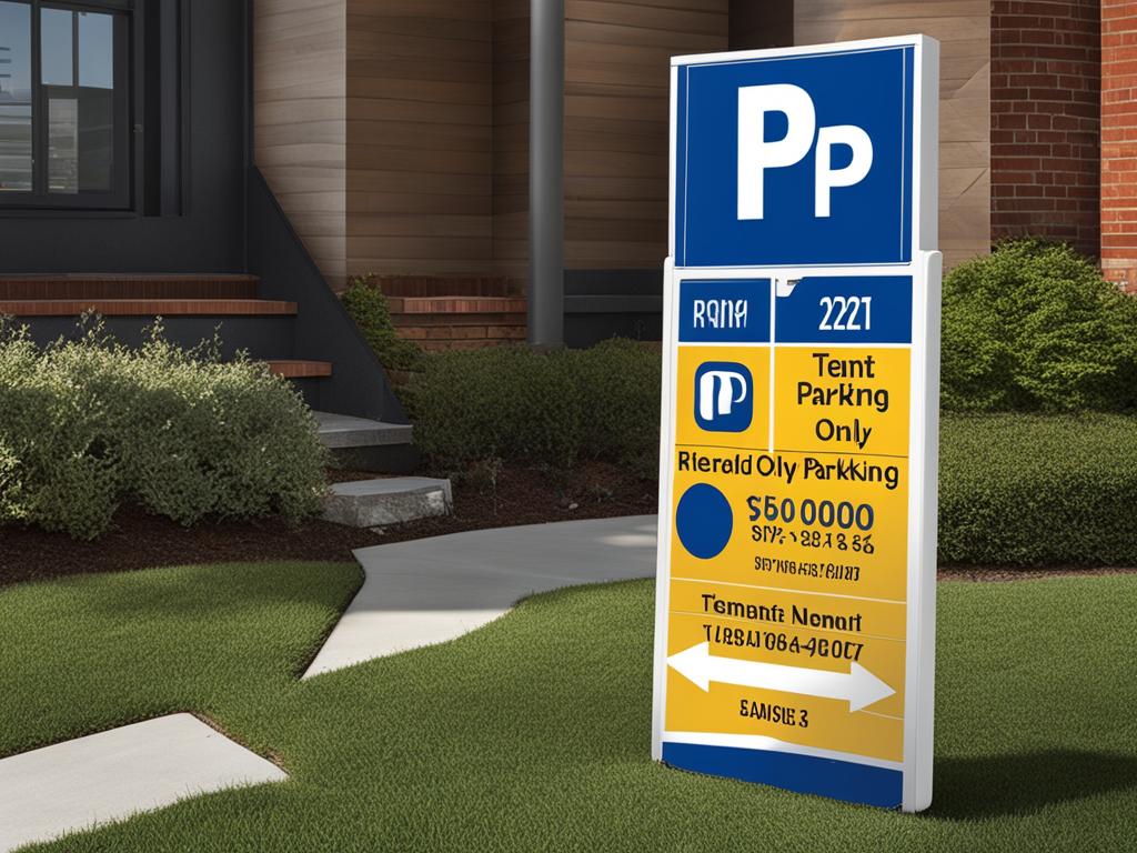 branded parking signs