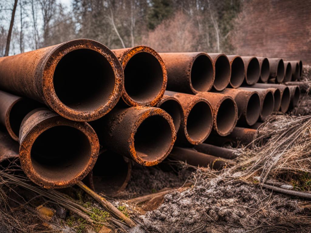 cast iron pipes