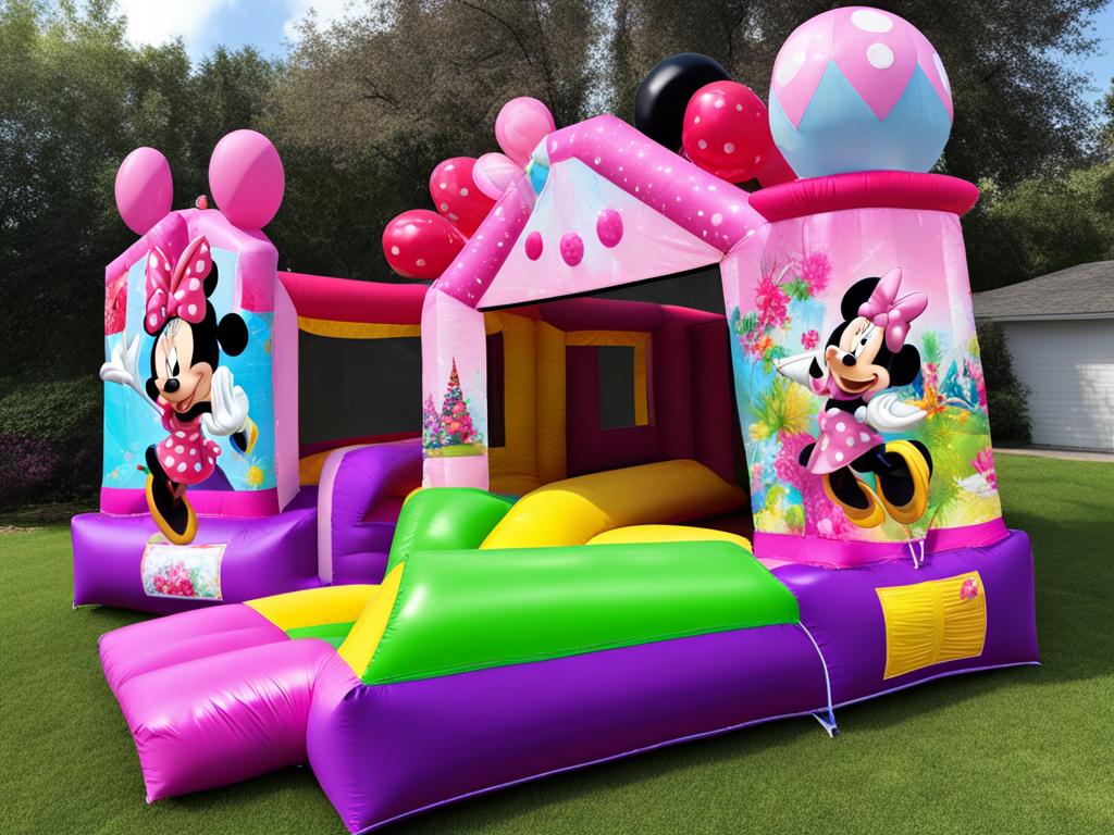 clean Minnie Mouse bounce house