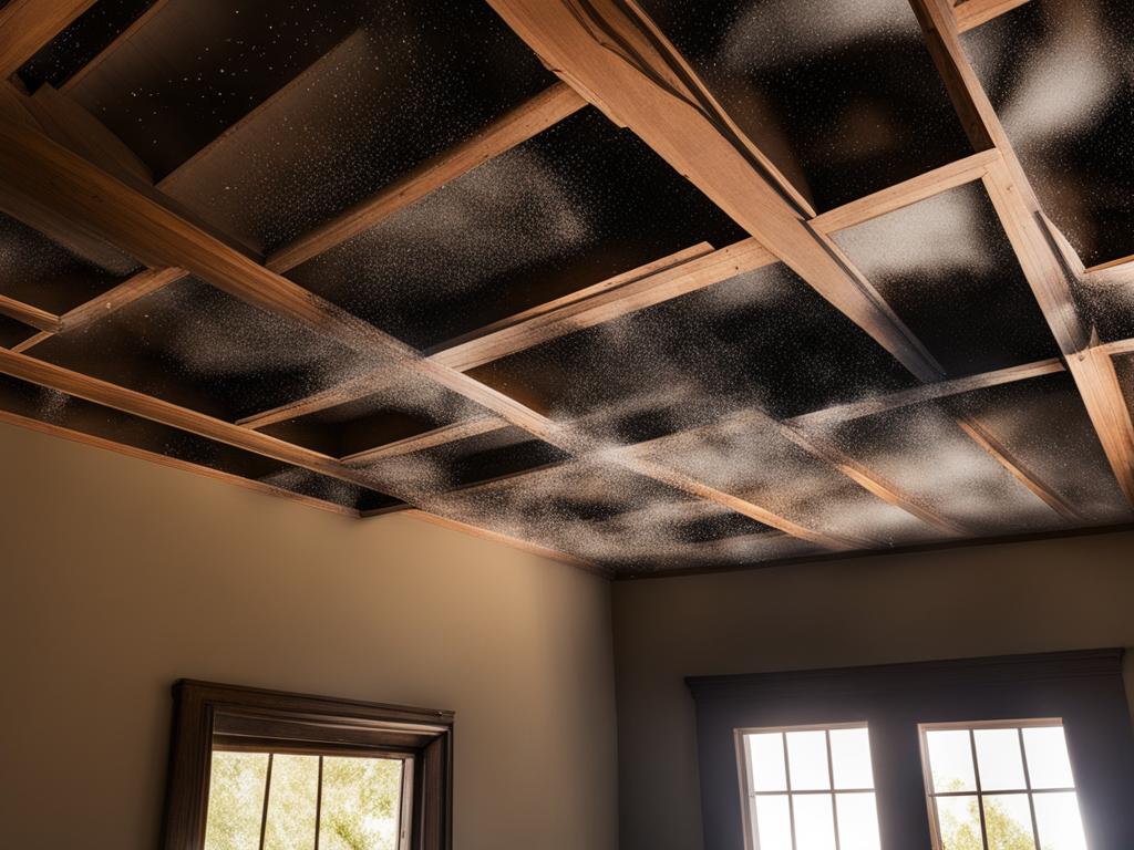 dust and debris during roof replacement
