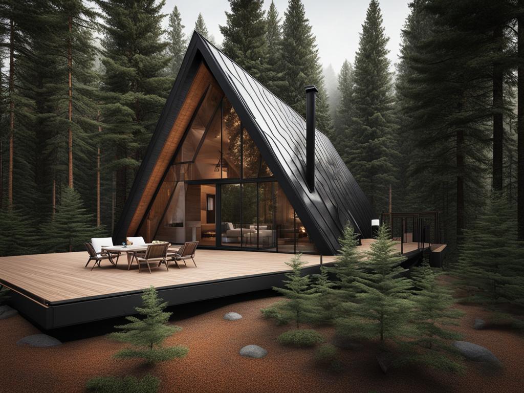 modern a frame cabin