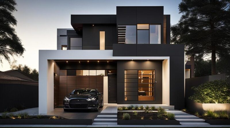 modern dark exterior house colours