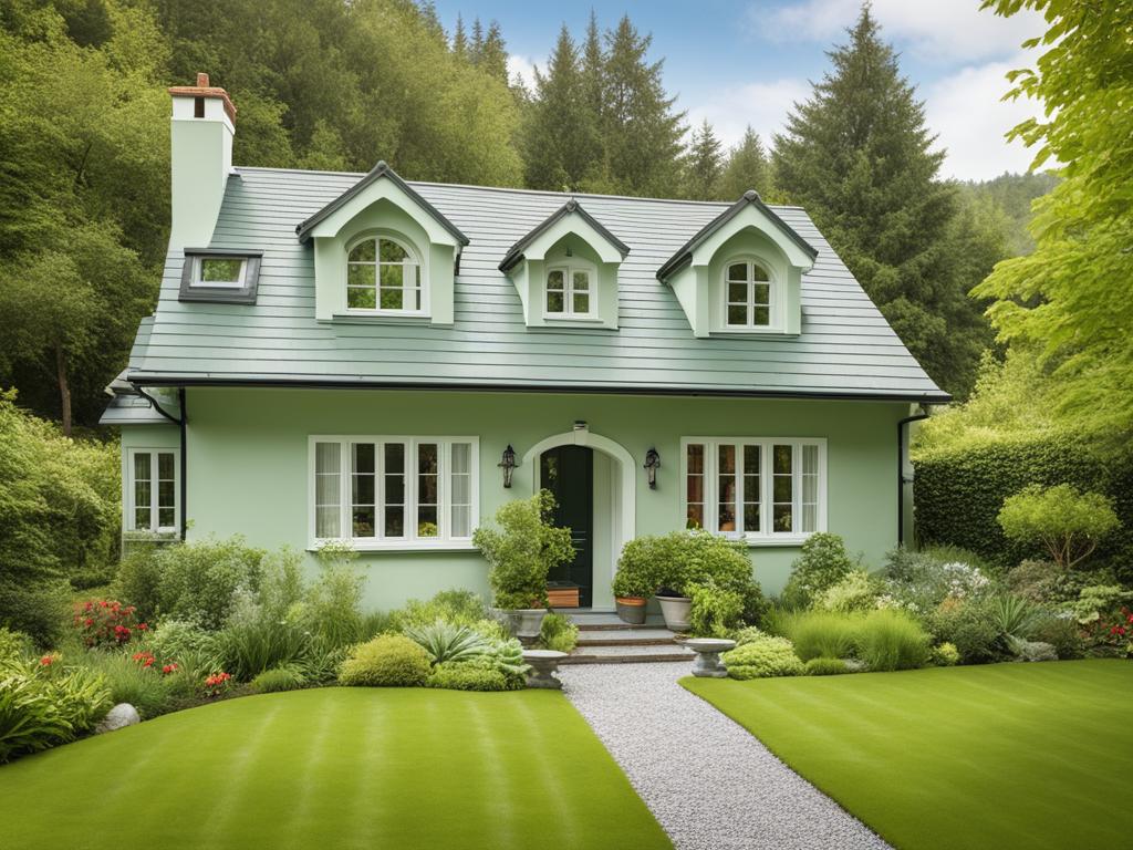 pale green exterior house colors