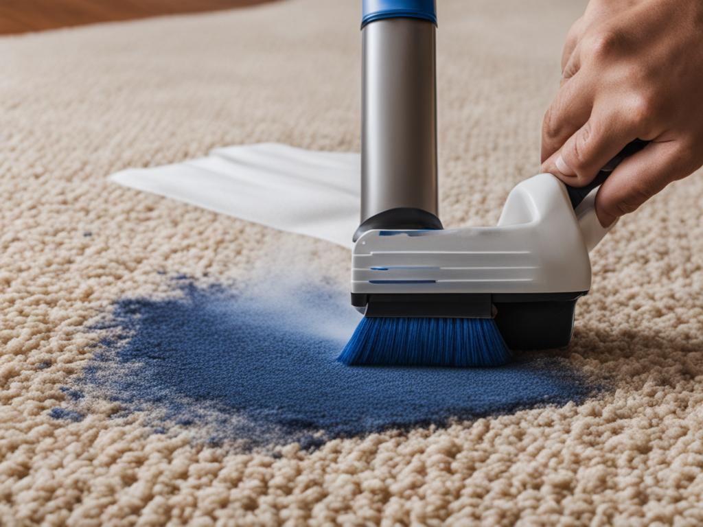 remove blue ink from carpet