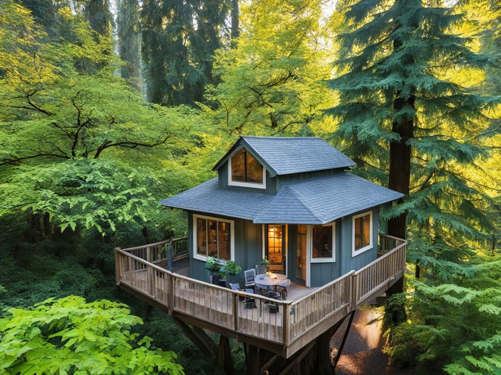 tranquil tree house rental oregon