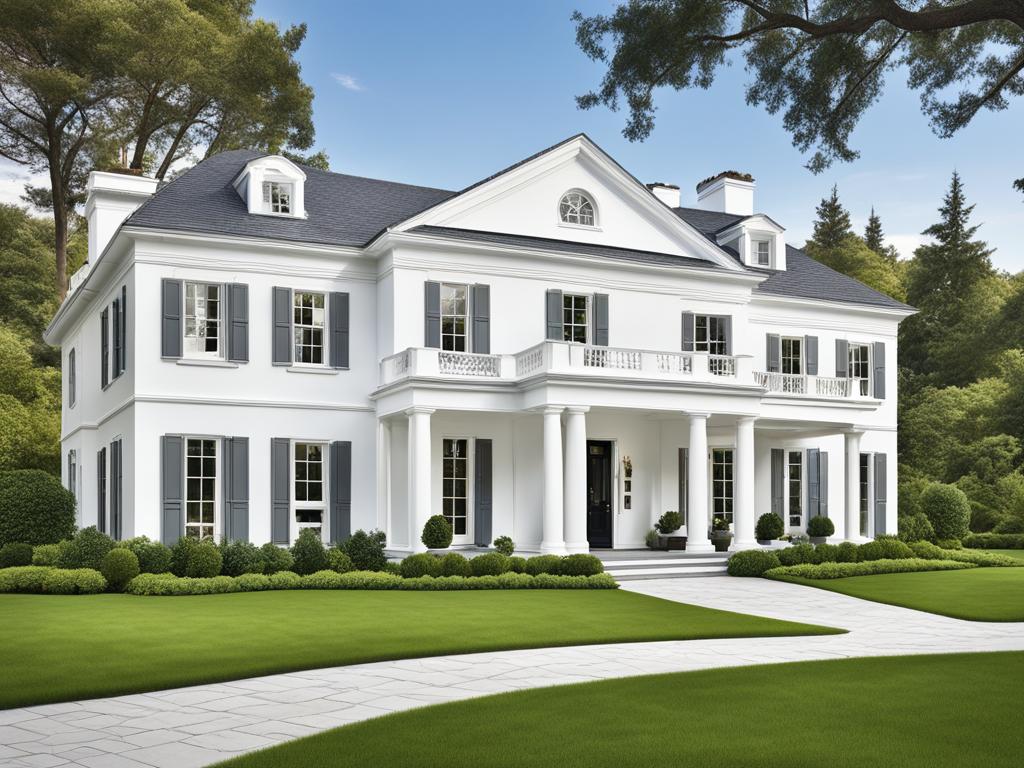 white and grey home exterior