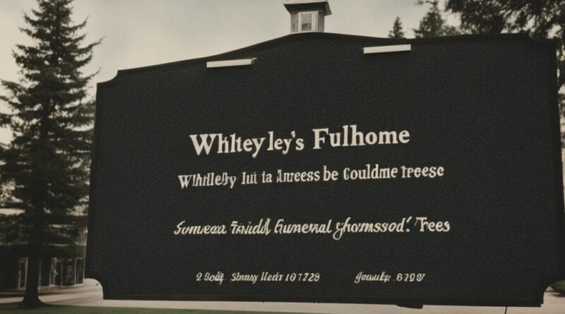 whitley's funeral home obits