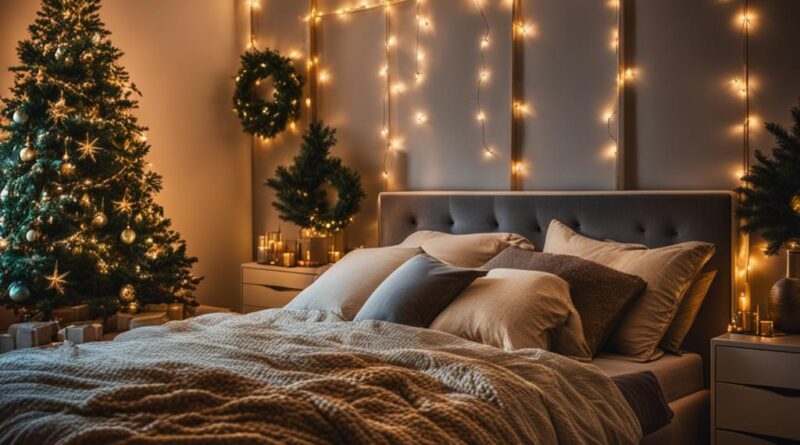 christmas lights in bedroom