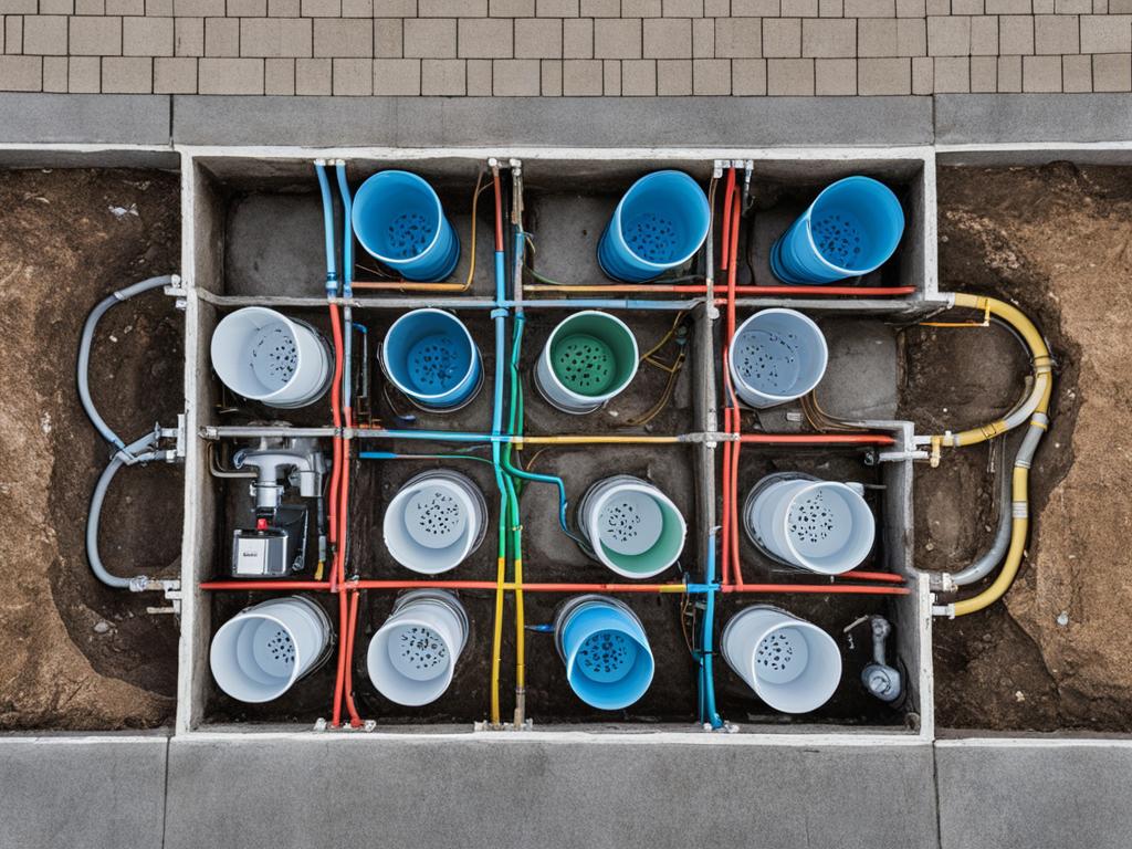 connected apartment drains