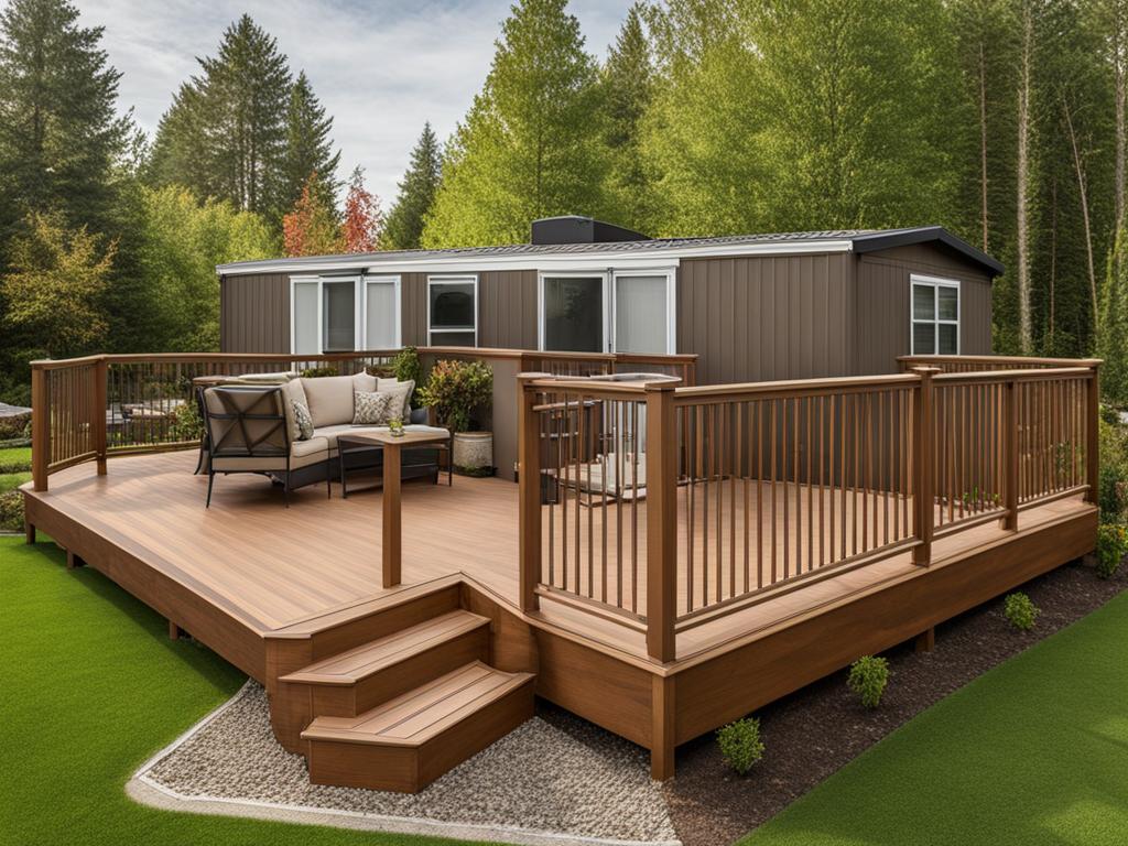 mobile home deck with ramp