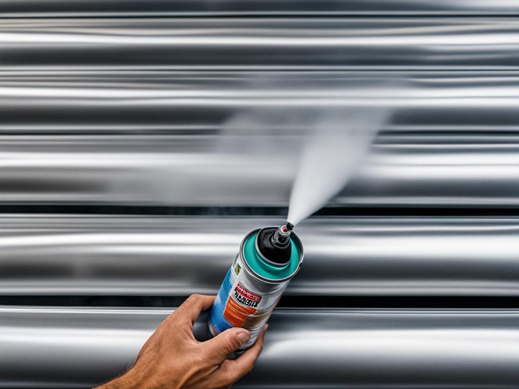 spray painting metal siding